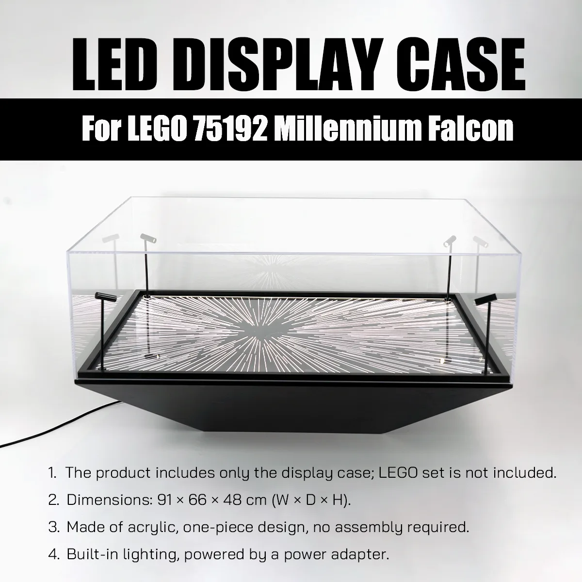 LED Display Case For LEGO 75192 Millennium Falcon | J.WOO Design