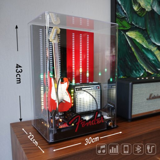 LED Display Case for LEGO 21329 Fender Stratocaster - Image 2