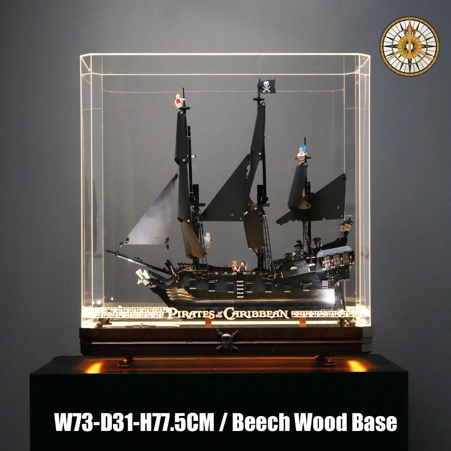 LED Display Case for LEGO 10365 Jack Sparrow's Pirate Ship A | J