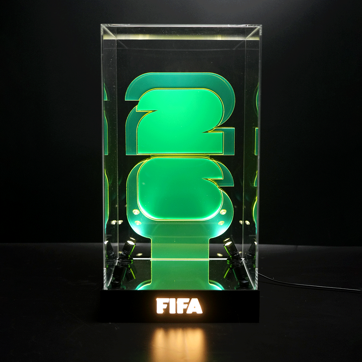 Neon green 3D numeral 