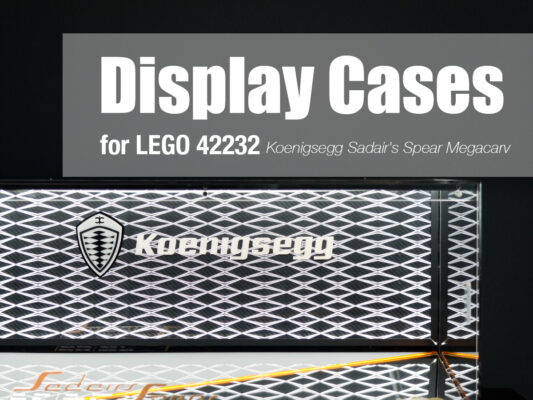 Display Cases for LEGO 42232 Koenigsegg Sadair's Spear Megacar