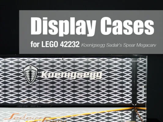4 Exclusive Display Cases for LEGO 42232 Koenigsegg Sadair's Spear